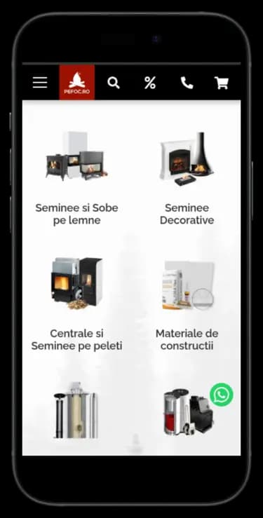 PeFoc.ro mobile interface