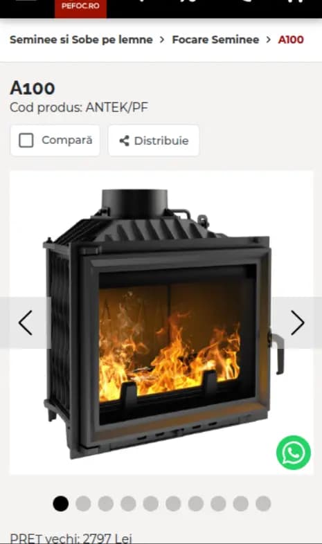 PeFoc.ro product interface